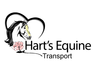 Hart's Equine Transport logo design by veron