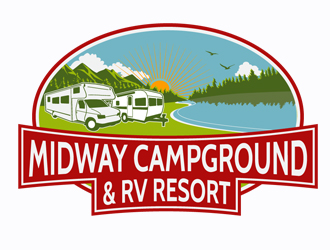 Midway Campground & RV Resort logo design by Jelena