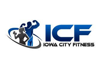 Iowa City Fitness logo design by Dawnxisoul393