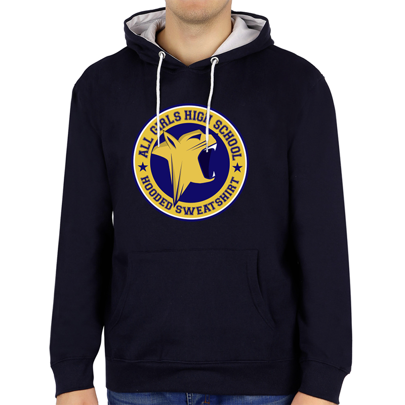All Girls HIgh school hooded sweatshirt print design