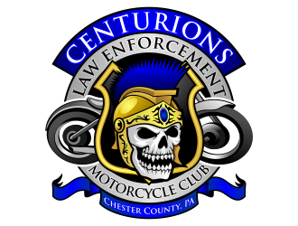 Centurions Law Enforcement Motorcycle Club logo design by haze