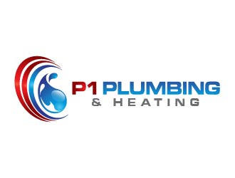 P1 Plumbing & Heating logo design - 48hourslogo.com