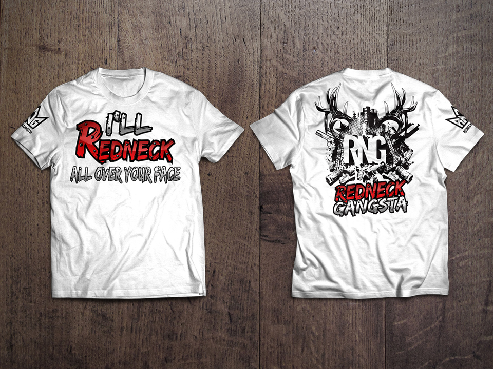 Redneck Gangsta T Shirt print design - 48HoursLogo.com