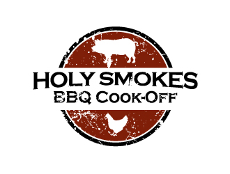 Holy Smokes BBQ Cook-Off logo design by Dawnxisoul393