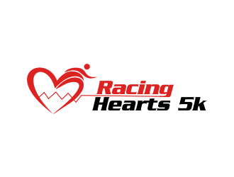 Racing Hearts 5k logo design by mindstree