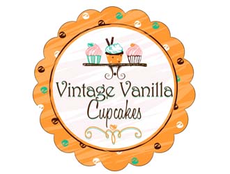 Vintage Vanilla Cupcakes logo design by veron