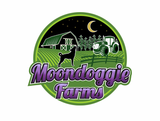 Moondoggie Farms logo design by Jelena