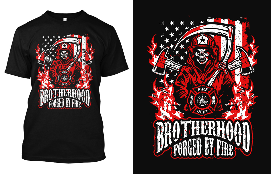 Brotherhood forged by fire logo design by ORPiXELSTUDIOS