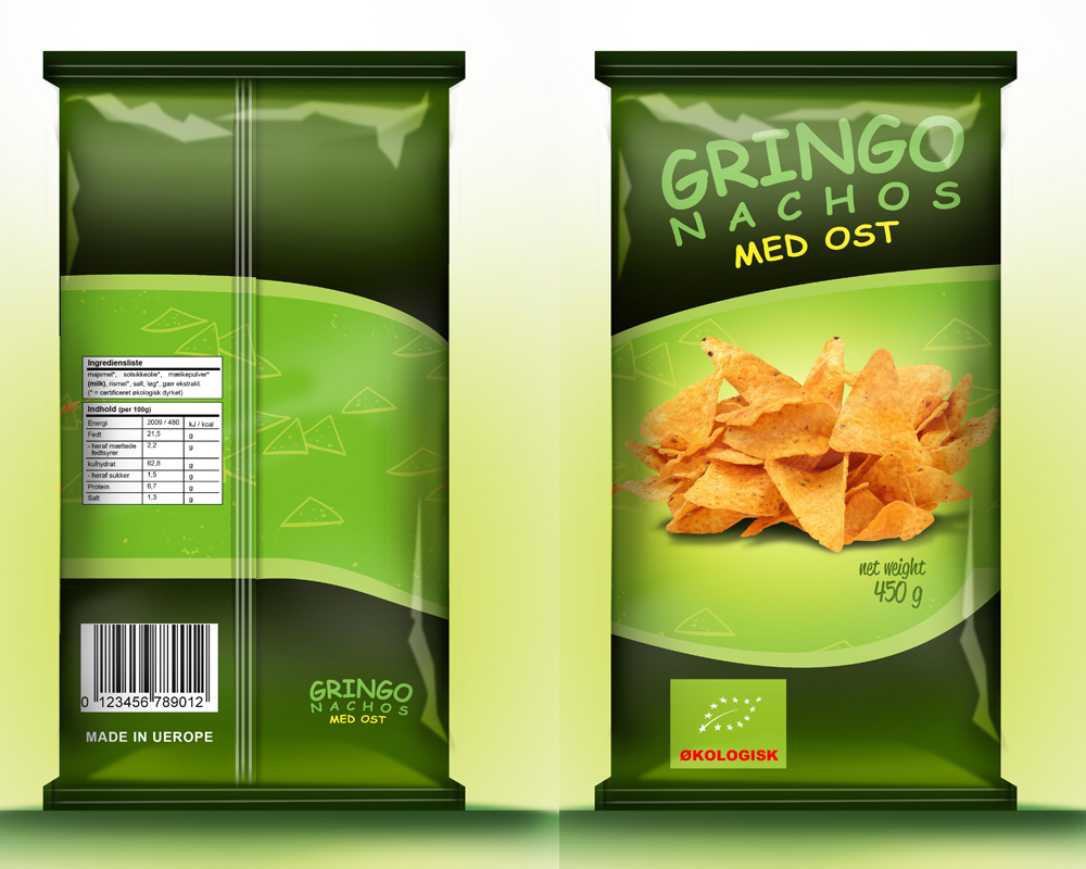 GRINGO NACHOS bag 450 gram logo design by scriotx