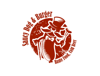 Saucy Dog & Burger logo design by Dawnxisoul393