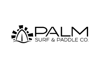 Palm Surf & Paddle Co. logo design by Rachael