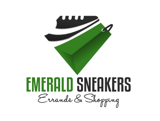 Emerald Sneakers Errands & Shopping Logo Design