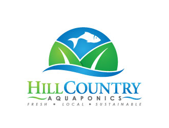 Hill County Aquaponics logo design by gipanuhotko