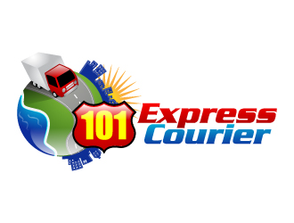 101 Express Courier logo design by jaize