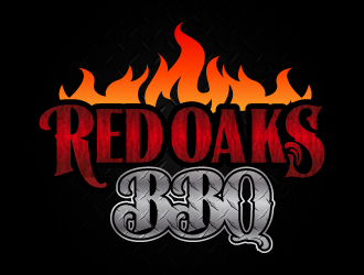 Red Oaks BBQ logo design by jaize