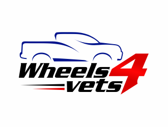 Wheels 4 vets logo design by Girly
