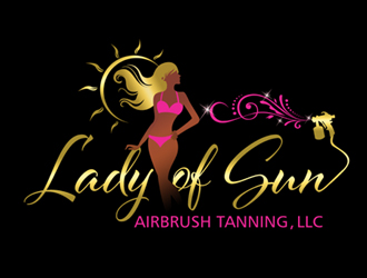 Lady of Sun Airbrush Tanning logo design by ingepro