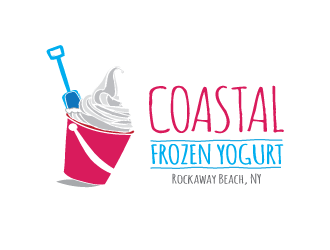 Coastal Frozen Yogurt logo design by RobertL