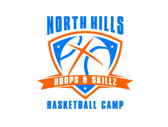 North Hills Hoops & Skillz Basketball Camp logo design - 48HoursLogo.com