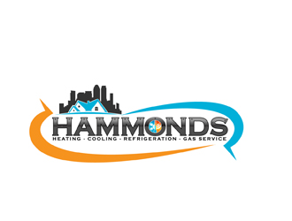 Hammonds (Heating - Cooling - Refrigeration - Gas Service) logo design by peacock
