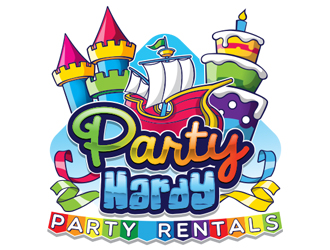 Party Hardy Party Rentals logo design by ZedArts