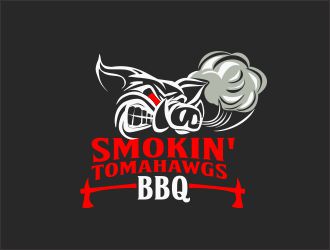 Smokin' Tomahawgs BBQ logo design by intellogo