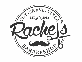 Rachel's Barbershop logo design by akilis13