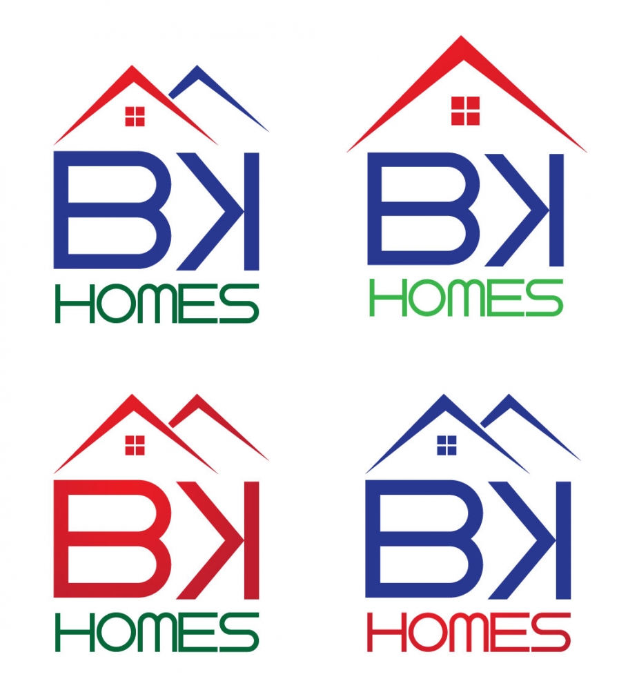 BK Homes or Realty Homes by Bill and Katie Logo Design 48hourslogo
