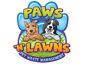 Paws 'N' Lawns logo design by ZedArts