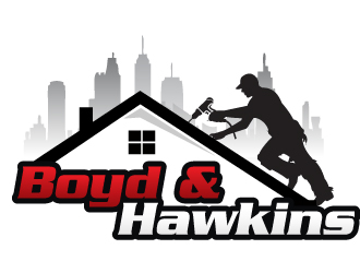 Boyd & Hawkins Roofing logo design - 48HoursLogo.com