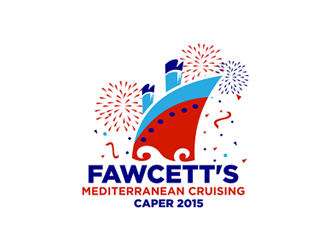 Fawcett's Mediterranean Cruising Caper 2015 logo design by logolady