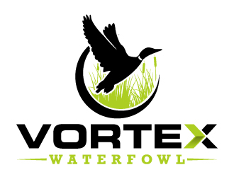 Vortex Waterfowl logo design by jaize