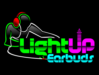 LightUP  Earbuds logo design by AB212
