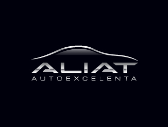 The company name is ALIAT. And the motto of the logo is the word: AutoExcelenta logo design by PRN123