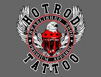 Hotrod Tattoo logo design by wizzardofoz84