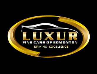 LUXUR FINE CARS OF EDMONTON (DRIVING EXCELLENCE) logo design by 3Dlogos