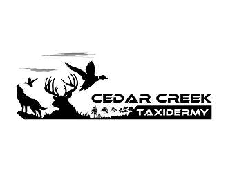 Cedar Creek Taxidermy logo design by Kruger