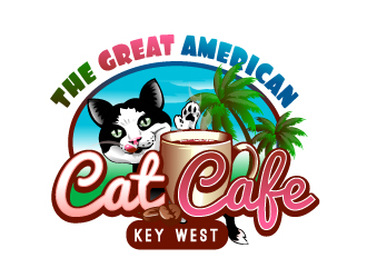 The Great American Cat Cafe,  Key West logo design by aRBy