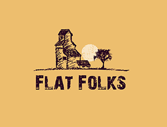 Flat Folks logo design by geomateo