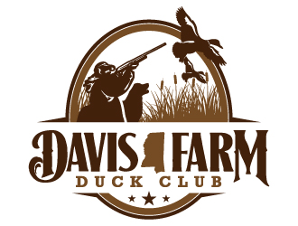 Davis Farm Duck Club logo design - 48HoursLogo.com