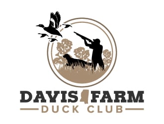 Davis Farm Duck Club logo design by akilis13