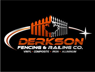 Derkson Fencing & Railing Co. logo design by Dawnxisoul393