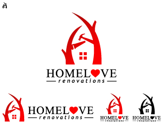 Homelove Renovations logo design by Mbelgedez