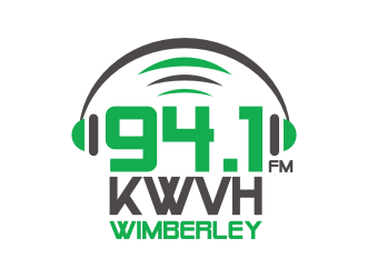 94.1 FM KWVH Wimberley logo design by amitdesigner