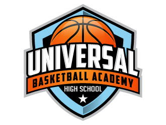 Universal Basketball Academy High School logo design by jaize