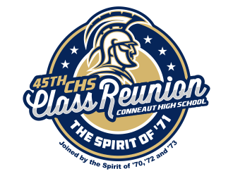 45th CHS Class Reunion The Spirit of 71 logo design 