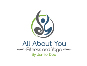 All About You Fitness (and yoga) by JDee logo design by Dawnxisoul393