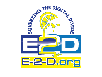 E2D, Squeezing the Digital Divide, E-2-D.org logo design by RobertL