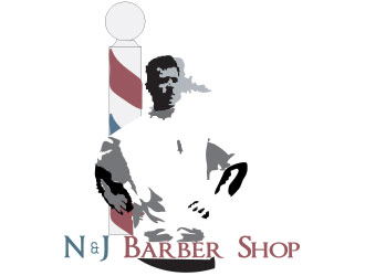 N&J Barber Company Logo Design