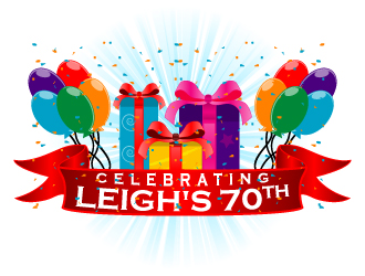 Celebrating Leigh's 70th logo design by karjen